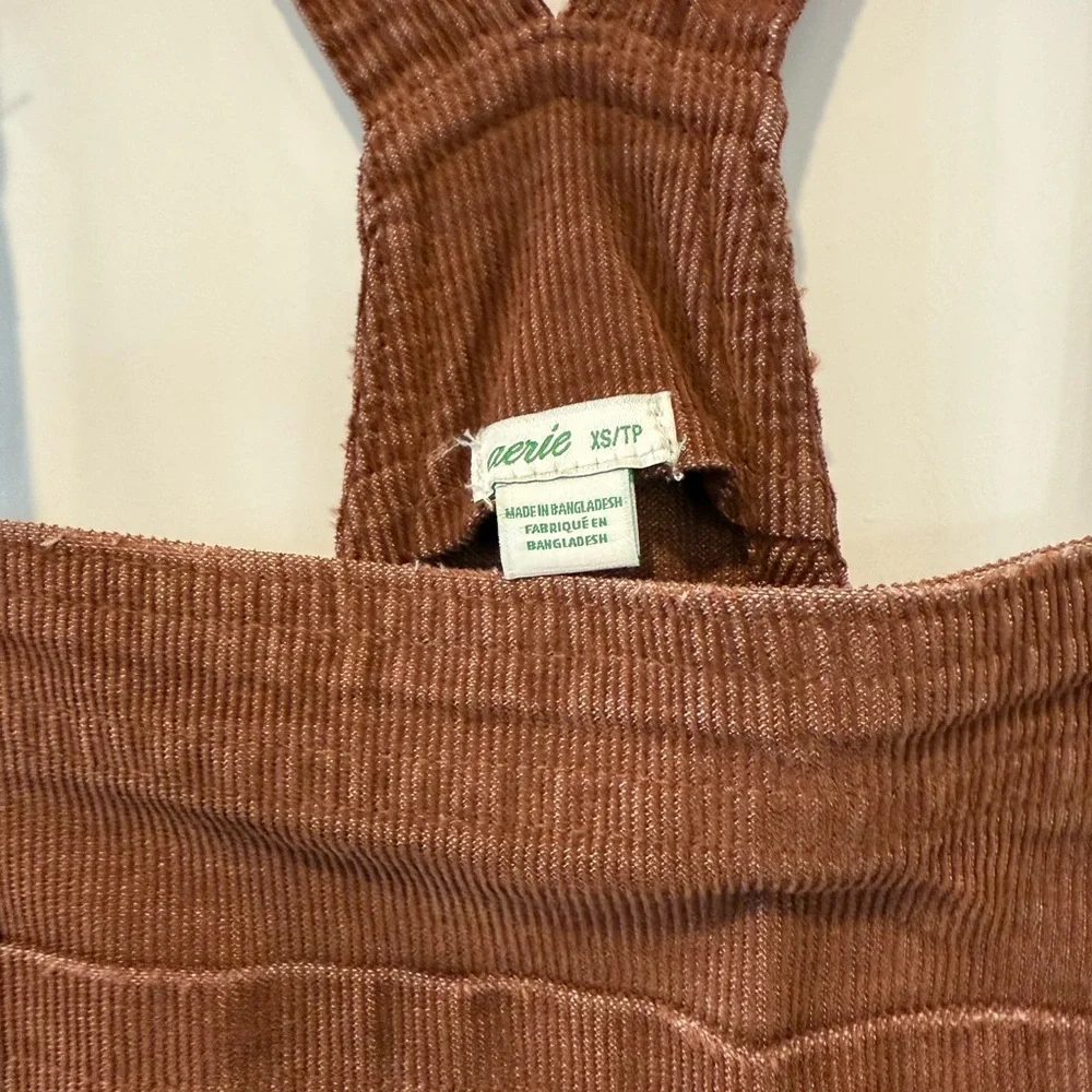 Aerie Brown corduroy Overalls